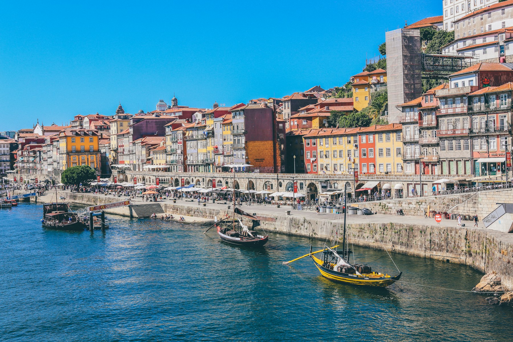 Porto waterfront in Portugal